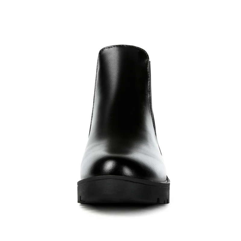 Женские ботинки Зимняя обувь Мотоботы Обувь в стиле панк Кожаные женские теплые