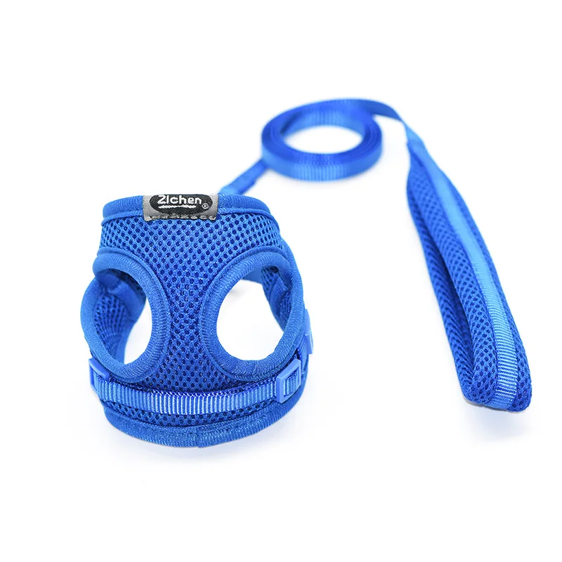 Набор ошейников для собак из мягкого нейлона дышащая сетка поводок маленьких