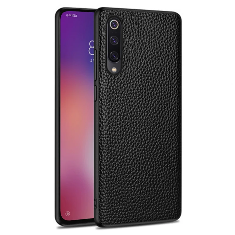 Black Чехол для телефона для Xiao mi Red mi Примечание 7 5 6 8 Pro 6A 7A mi 9T 8 se A1 A2 A3 Lite чехол mi x 2S 3 S Max 3 Y3 Poco F1 Litchi текстурный чехол - Цвет: Black