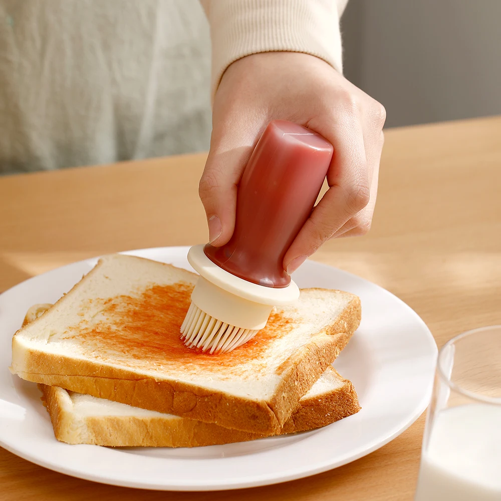 Силиконовый щетка для бутылки с маслом FaSoLa крышкой органайзер барбекю масла