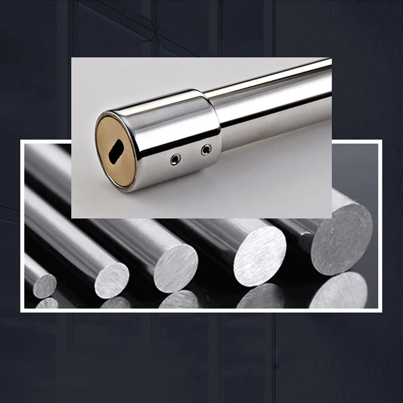 Телескопический стержень из нержавеющей стали 304 для душа и стеклянной двери