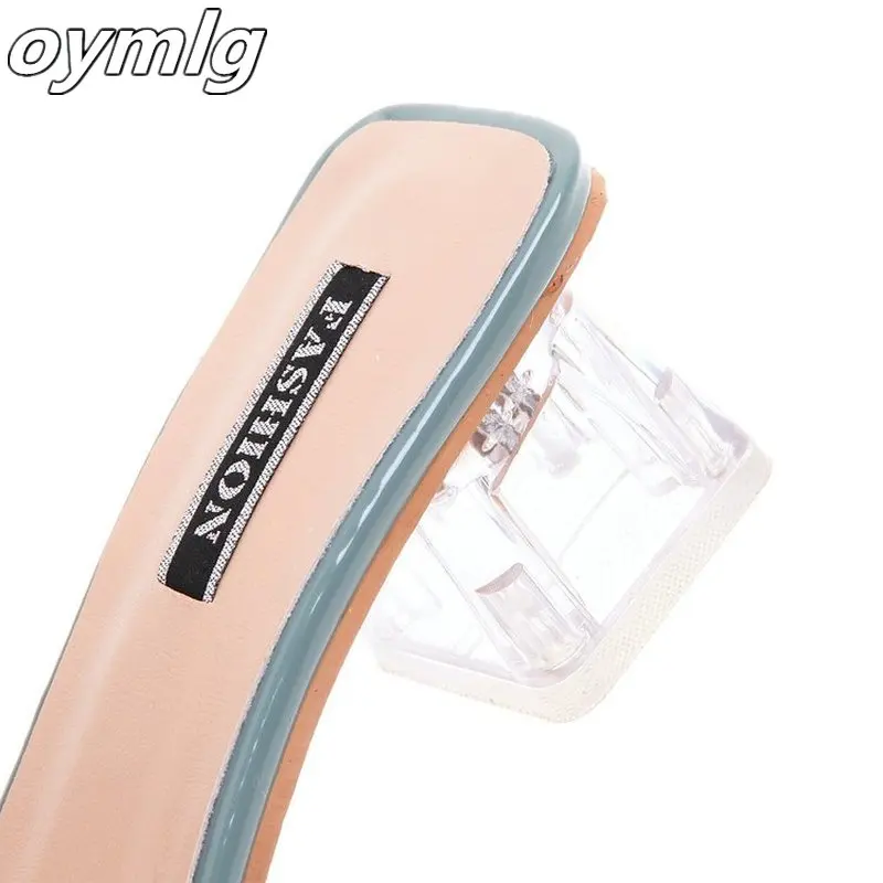 Босоножки женские на высоком каблуке модные пикантные сандалии из ПВХ с