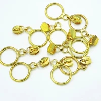 golden silver colored 50100pcs 5 nylon circle zipper puller clothing accessories zinc alloy luggage and home textile puller