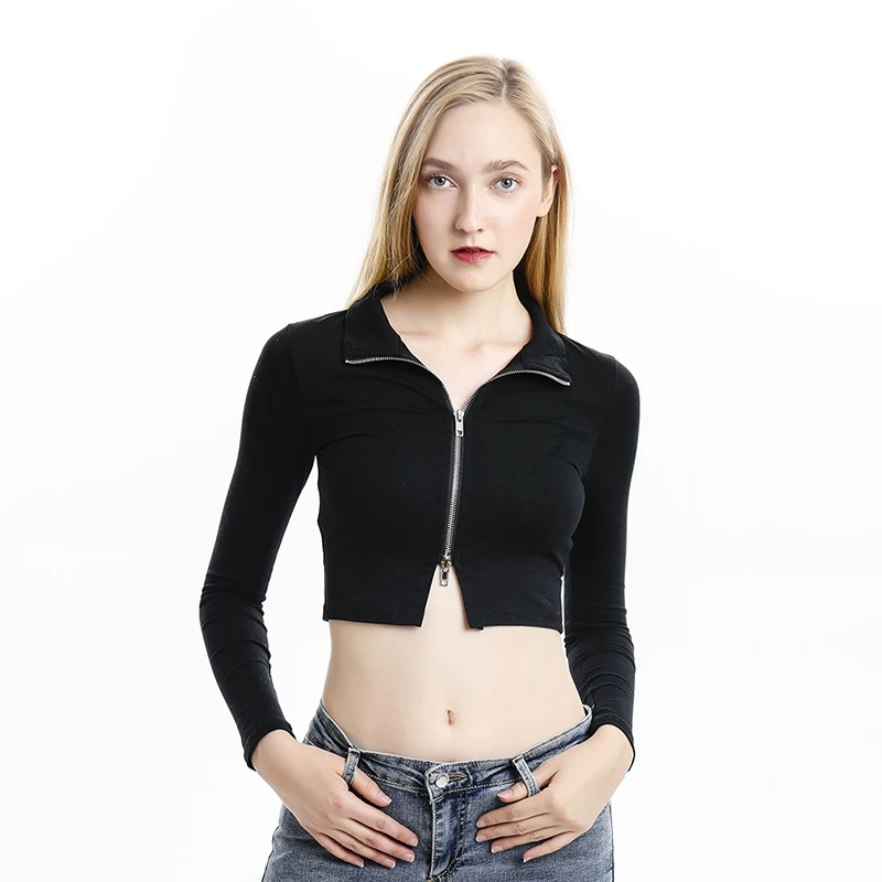 Осенняя Сексуальная Женская толстовка с v образным вырезом и длинным рукавом для