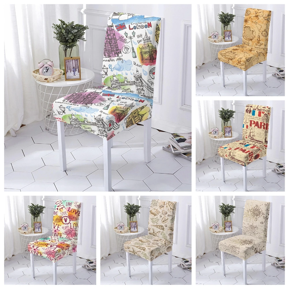 

Стул в стиле ретро съемный эластичный чехол на стул для современной кухни чехол для кресла универсальный размер чехол на офисное кресло
