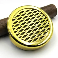 professional golden cigar tobacco round high grade humidor gadgets round plastic cigarette cigar humidifier tobacco smoking tool