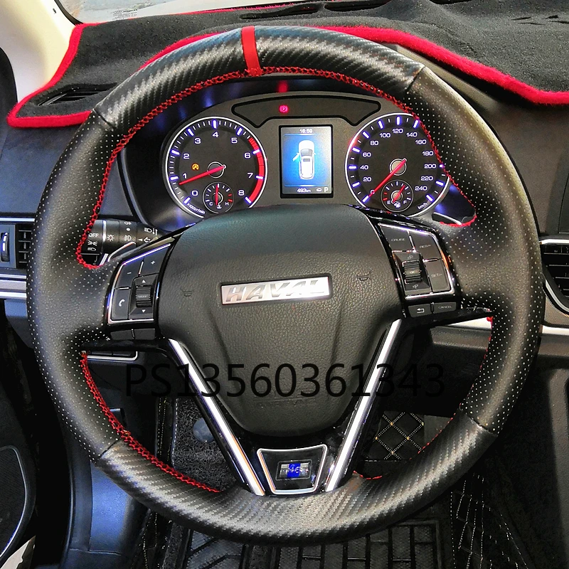 

DIY hand-sewn steering wheel cover fit for Great Wall WEY VV5 VV7 VV6 P8 VV7 GT Tank 300 leather suede grip cover
