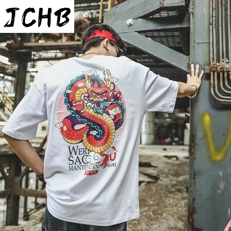 

2021 Hip Hop Style Half Sleeved t Shirt Big Shirts Men Clothing Summer Men Fashion Oversized Tees Clothes Young Tshirt
