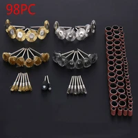 98pcs steel wire pen cup brushes set accessories for dremel rotary mini drill rotary tools polishing wheels full kit diy