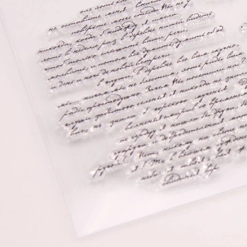 

Words DIY Silicone Clear Stamp Cling Seal Scrapbook Embossing Album Decor Craft