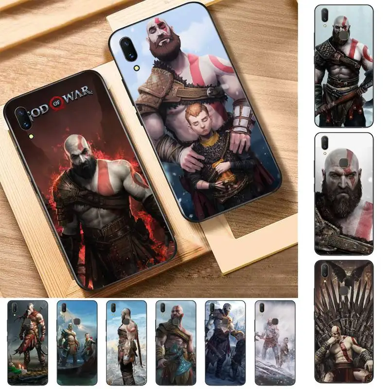 

FHNBLJ God of War Phone Case for Vivo Y91C Y11 17 19 17 67 81 Oppo A9 2020 Realme c3