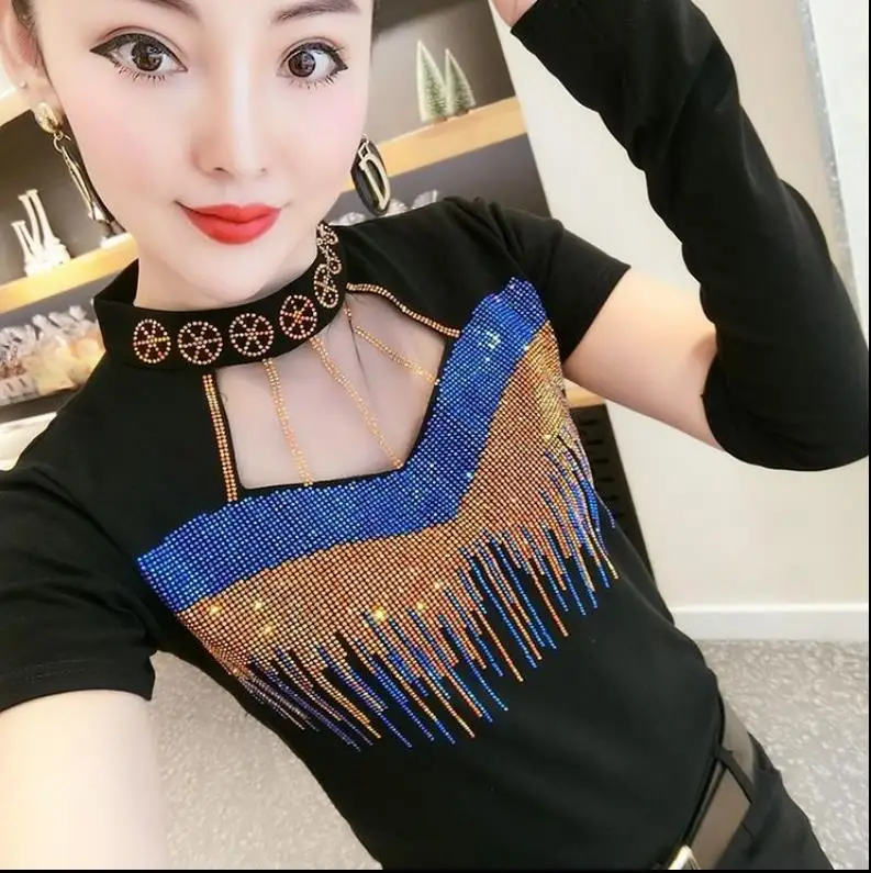 2020 осень с длинным рукавом V образным вырезом из бисера зимняя Рабочая обувь Цвет: