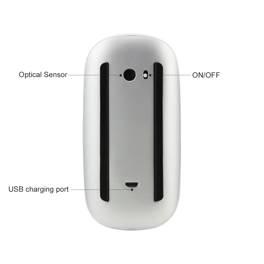 Bluetooth 1600 беспроводная мышь Magic Arc Touch DPI ультратонкая перезаряжаемая компьютерная
