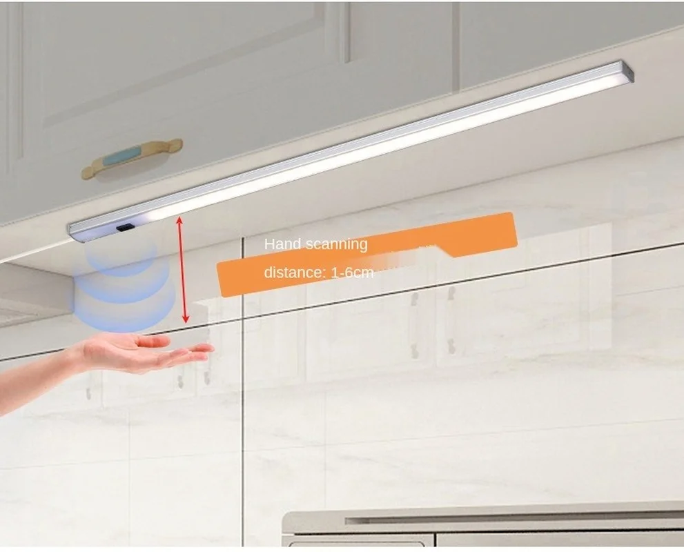 

3 Colors USB LED Light Under Cabinet Bar Light Lamp lumiere LED Closet Light 5V Hand Sweep Lights Motion Sensor Bedroom Kitchen