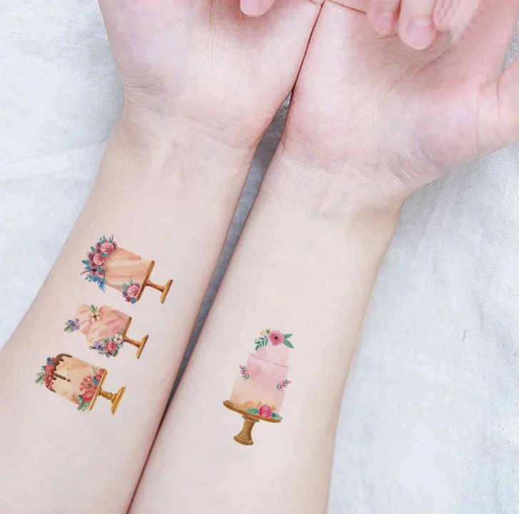 10 шт каваи торт испечь дизайн ногтей Вода Наклейка на тело наклейка для искусство