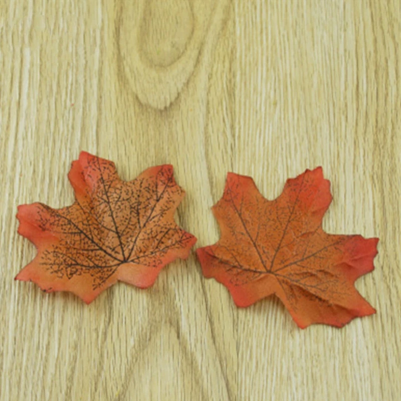 100pcs/pack Artificial Decorative Flowers Maple Fall Leaves Home Garden Decor Scrapbooking Diy Crafts | Дом и сад