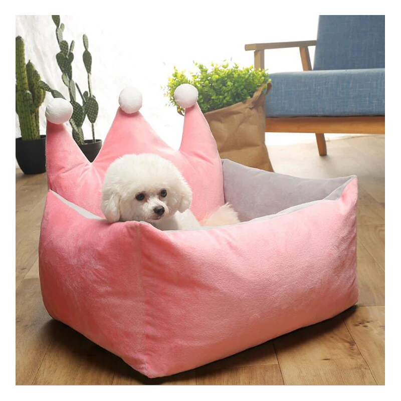 

Princess Pet Dog Bed House Soft PP Cotton Beds Nest Breathable Lounger Bench Dogs Kennels Bed for Puppy Cat Dog Bed Sofa