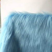 light blue imitation plush fur cloth fabric use for counter display cloth interior decoration cosplay background cloth 1meter