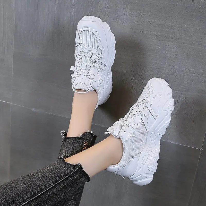 

Spring and autumn 2020 thick soles heighten casual shoes breathable and versatile sneakers fashion daddy shoes X521