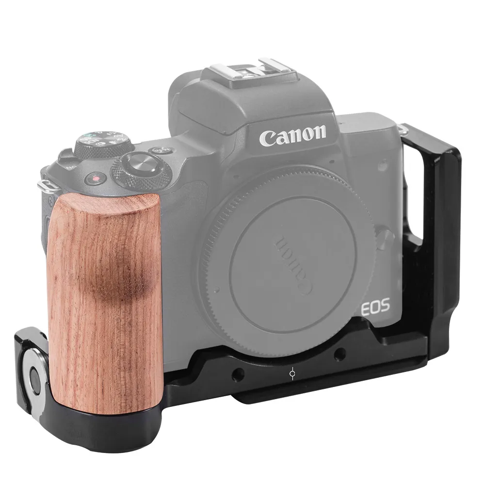 SmallRig L Пластина для Canon EOS M50 L образная Монтажная пластина Quick Release L Кронштейн пластина с деревянной ручкой-2387