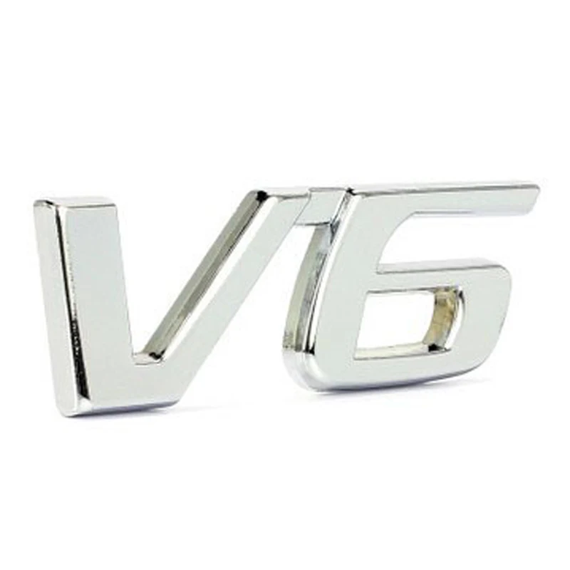 

Silver Metal 3.5 V6 Alphanumeric Micro-standard Car Trunk Exterior Modification Stickers Suitable for Honda Car Accessories
