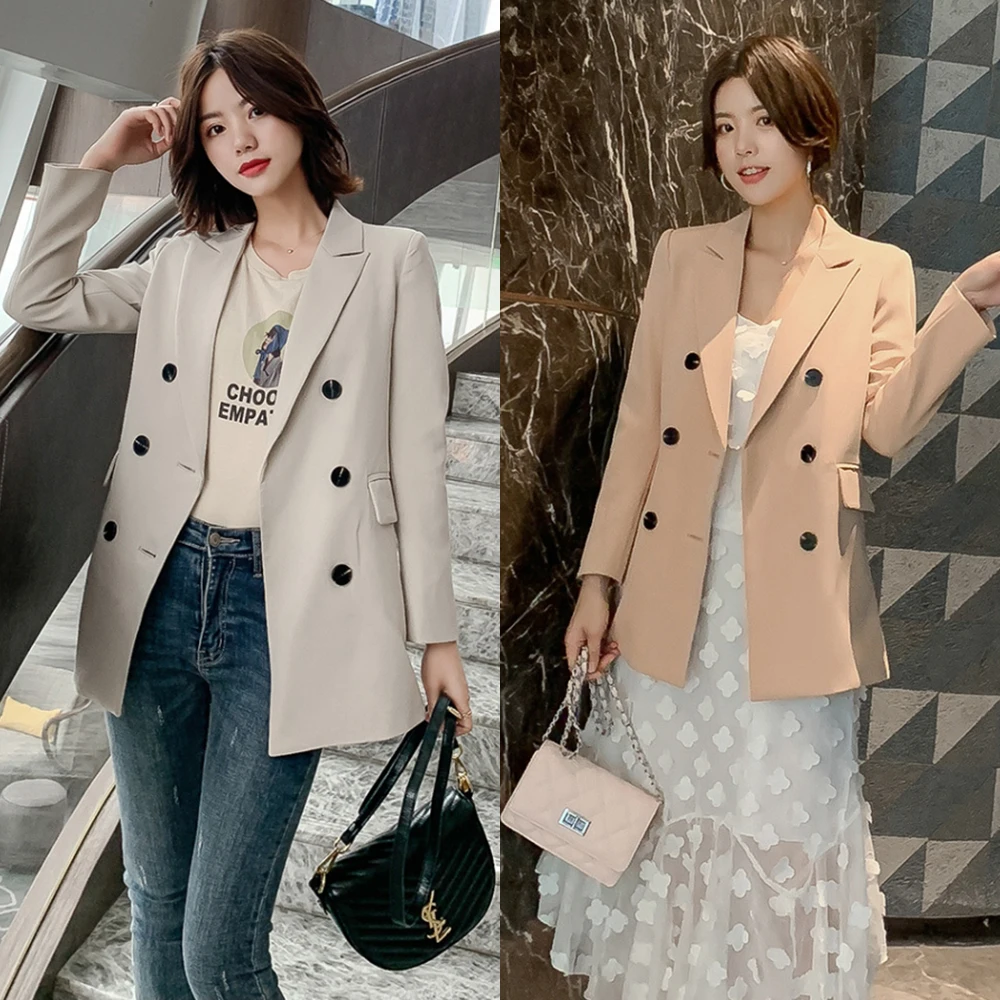 Новинка 2019 Модные осенние женские блейзеры зимняя рабочая одежда пальто Женский