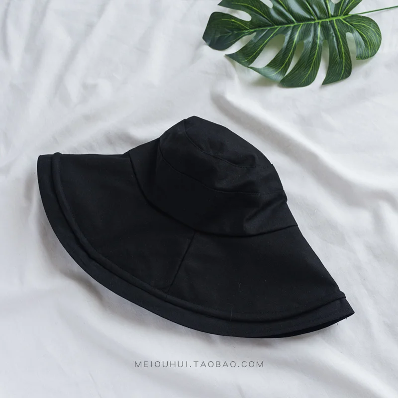 

Big Brim Face Covering Summer Big Brim Fisherman Hat Women's Summer Korean Style All-Matching Sun-Proof Fashion