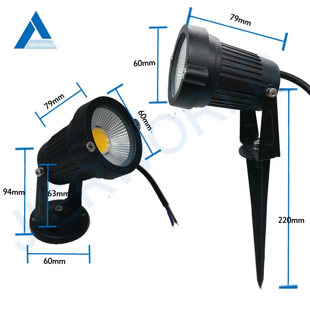Светодиодный садовый Точечный светильник 3 Вт 5 7 9 110 В 120 220 для украшения сада 12