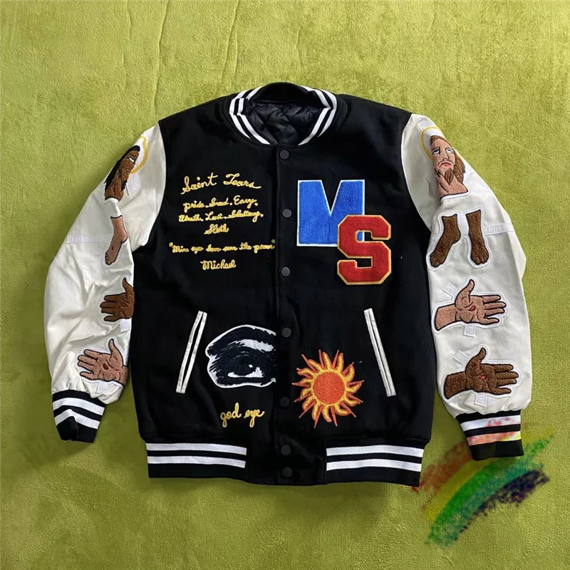 READYMADE Denim Tears Varsity Baseball Jacket Men Women 1:1 Best Quality Coat Sleeve Stitching Embroidery Jackets