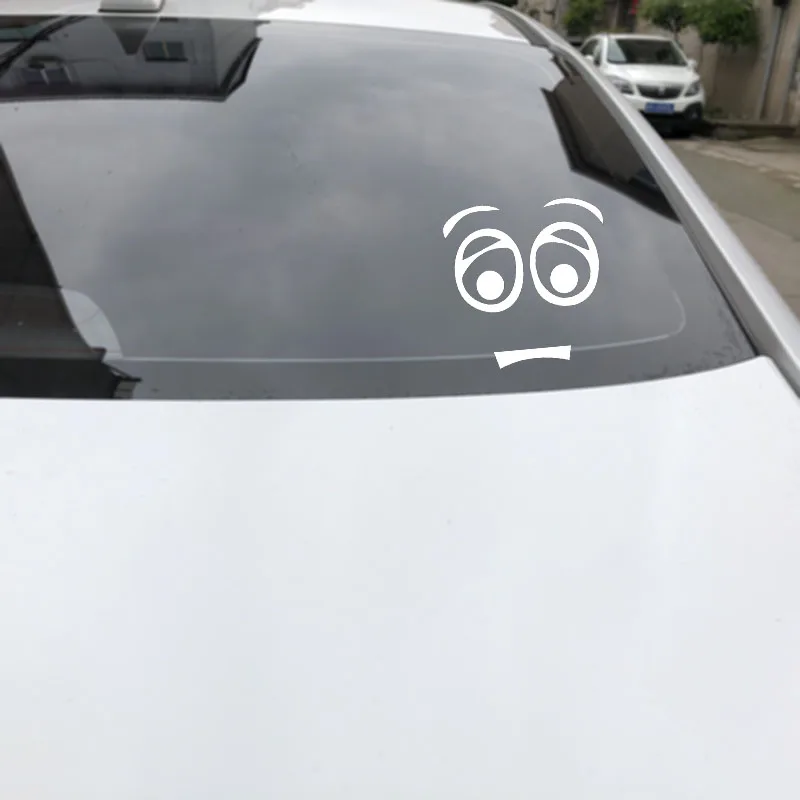 

Personality Car Sticker Cute Expression Decorative Scratches Window Waterproof and Sunscreen Vinyl Decal,15CM*16CM