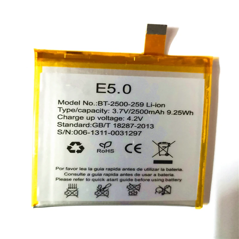 BT 2500 259 литий ионный аккумулятор мА/ч Батарея для BQ Aquaris E5.0 E5 FHD E 5 HD мобильный