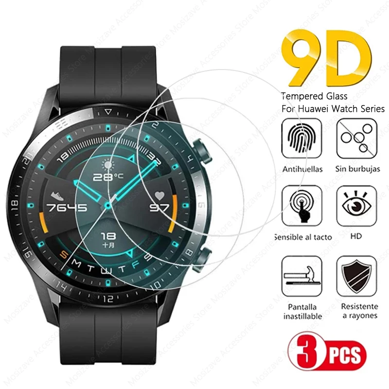 Закаленное стекло 9H для смарт-часов Huawei Watch GT 2 2E 2Pro 3Pro защитная пленка экрана Honor