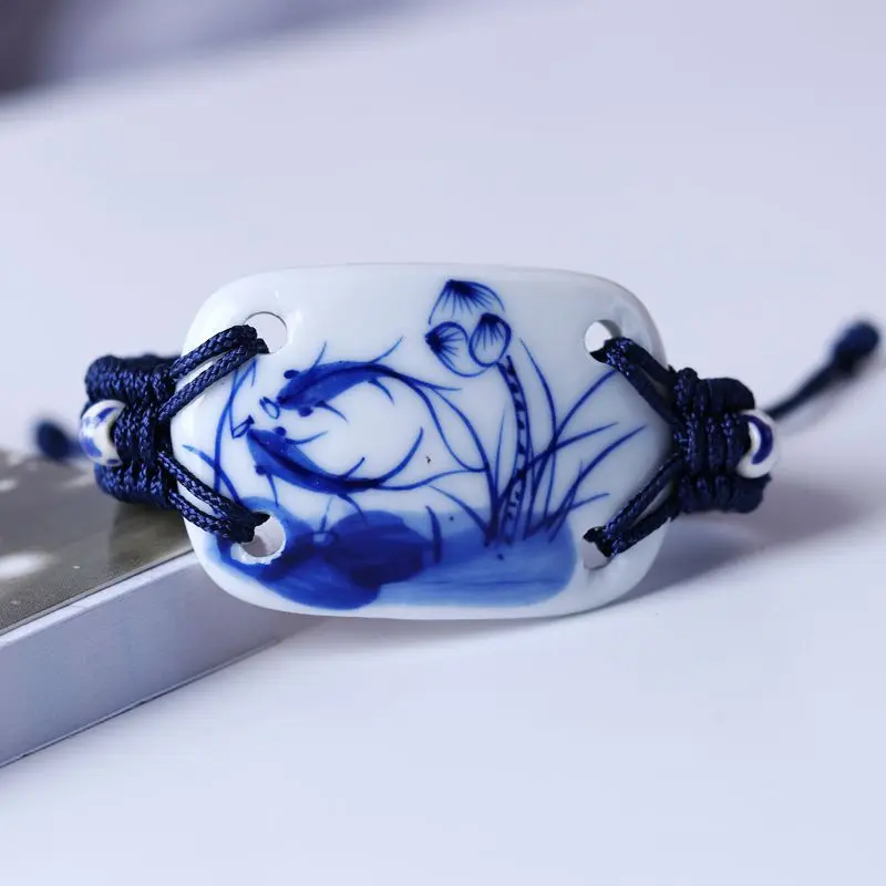 

Multi-Style Chinese Style Handmade Women Ceramic Bracelets Personality Woven Bracelet Men Jewelry Fashion Accessories