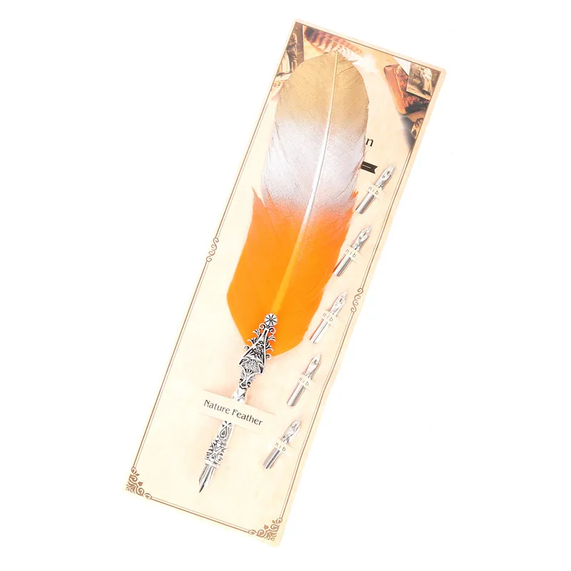 Креативный Ретро градиентный цвет перо ручка цветок краска набор покрытий