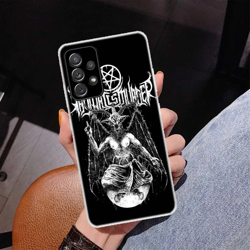 Чехол для телефона с изображением Сатанинской Козы и Дьявола для Samsung Galaxy A53 A52 A54 A14 A12 A13 A22 A23 A24 A32 A33 A34 A02S A03S A04S A72 и т.д.