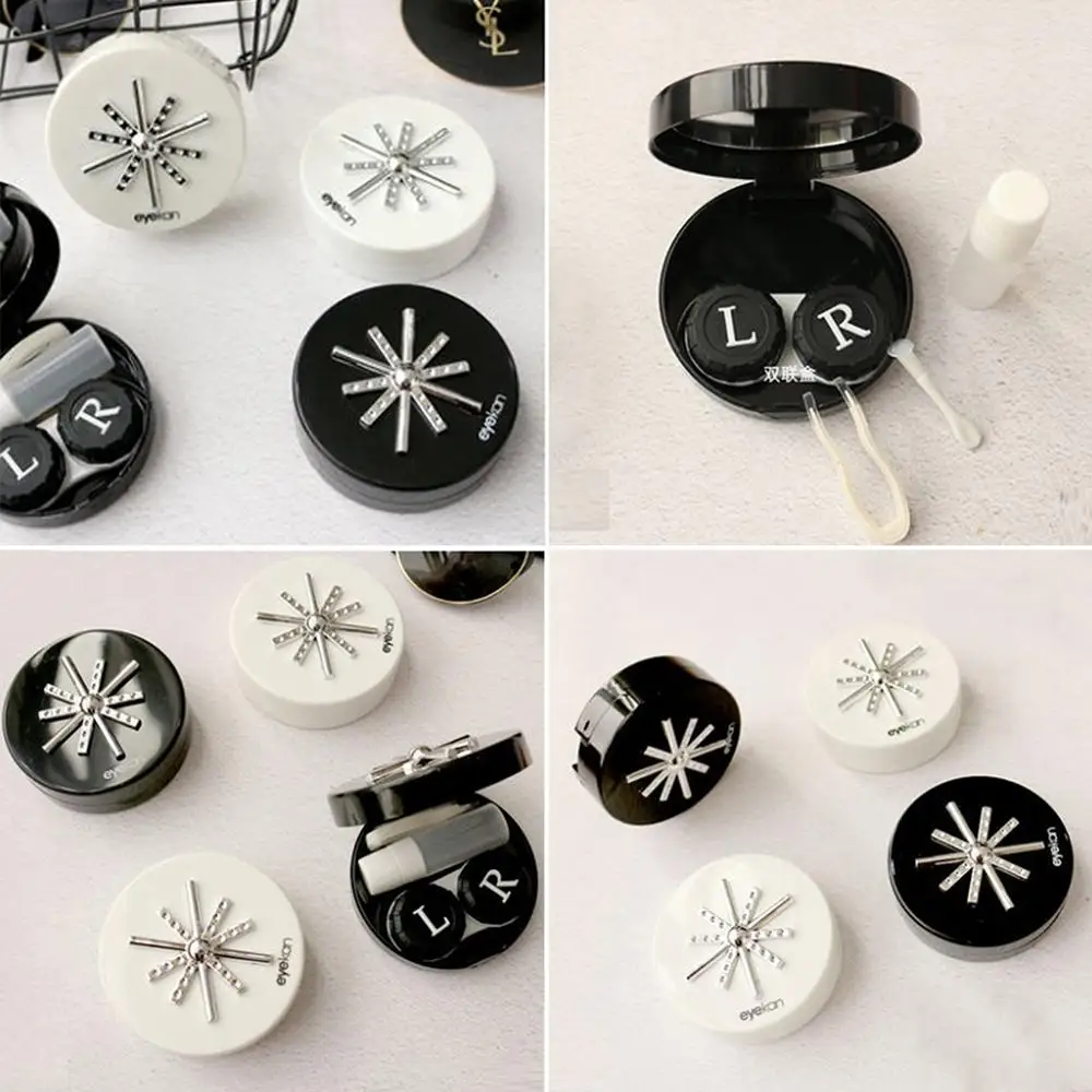 

Spectacle Case 2020 New Contact Lens Case Simple Personality Cute Snowflake Box Portable Contact Lens Partner Refill Box