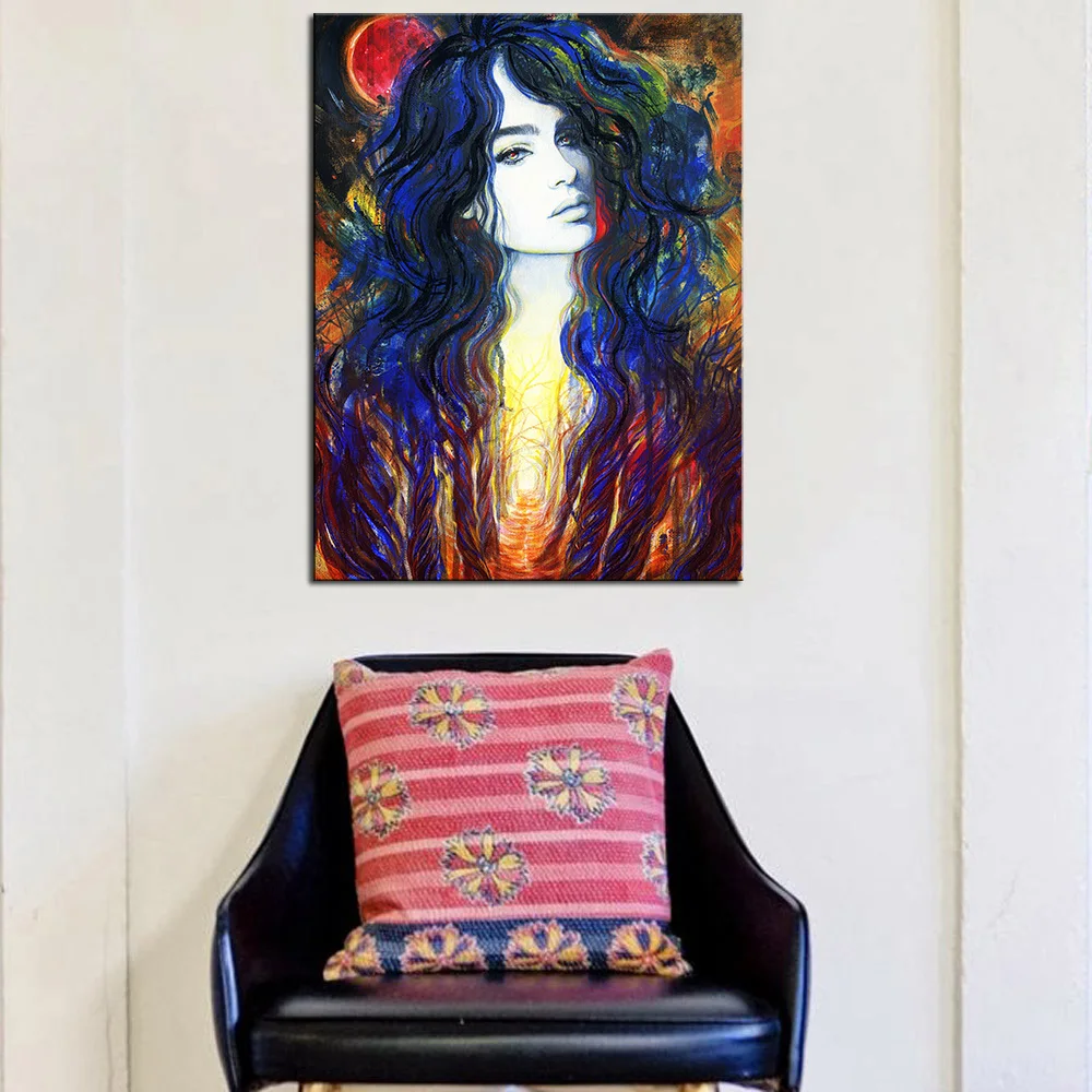 

Large size Print Oil Painting home beautiful woman NO-790616419 print Picture For Living Room painting No Frame