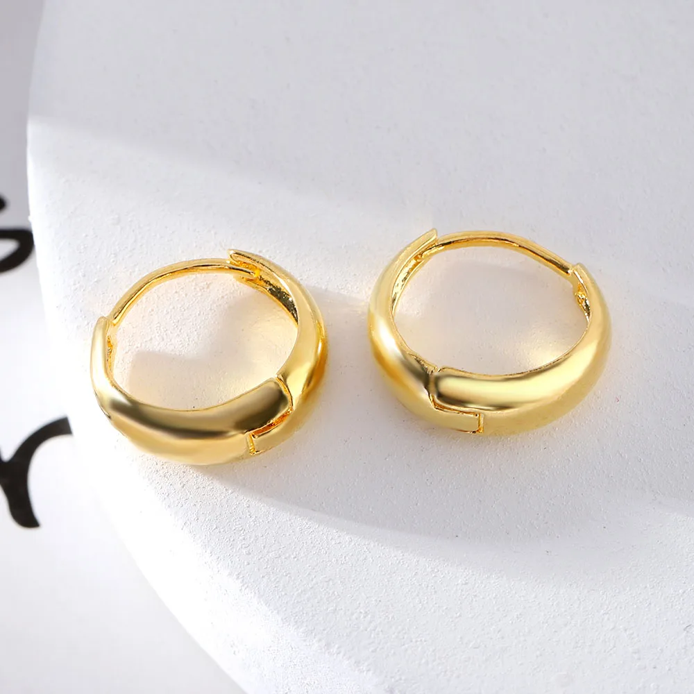 

Trendy Fashion Metal Elegant Hoop Earring Woman New Vintage Gold Color Cheap korean Statement Earrings Accessories brincos