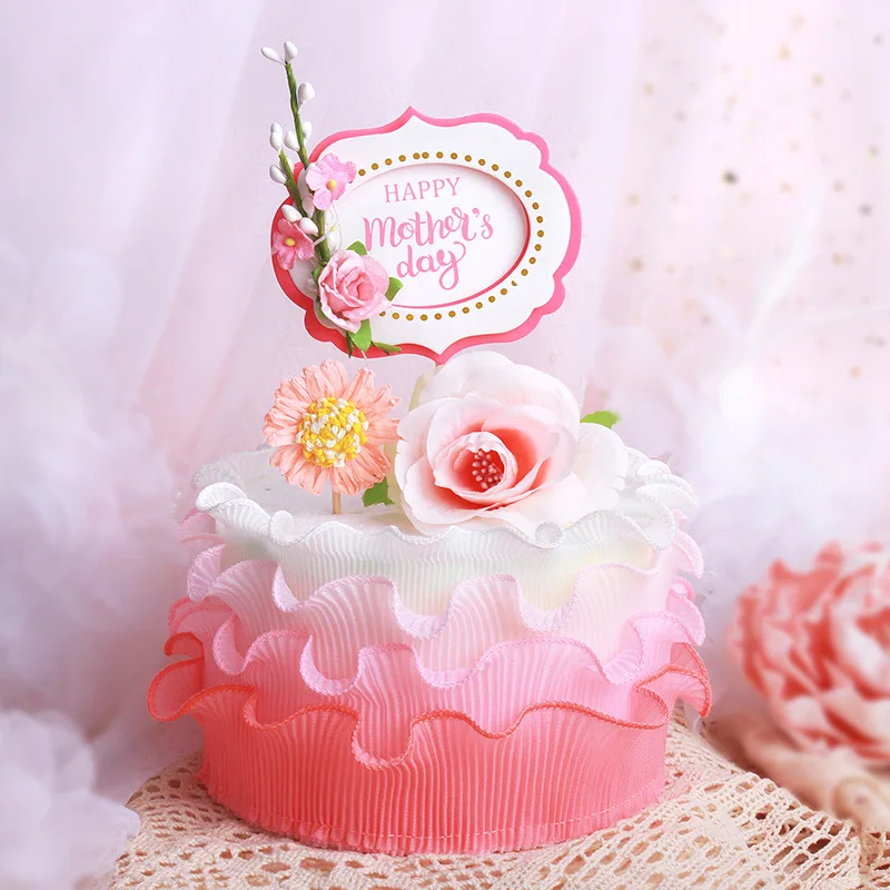 

Цветочный Топ для торта на День Матери с изображением цветов