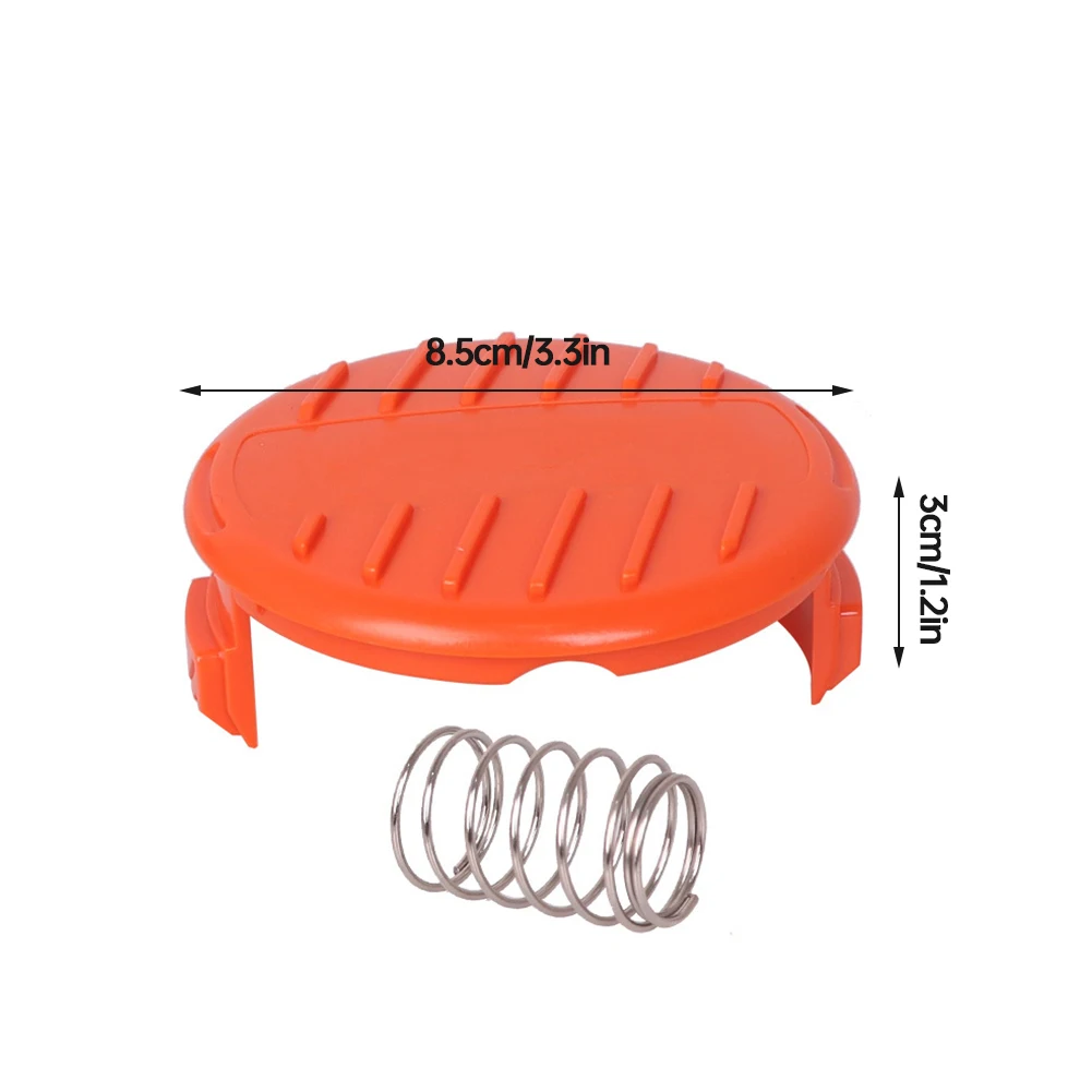 

6PCS ABS Plastic Trimmer Spool Cap Covers Replacement Spring Compatible With BLACK DECKER RC-100-P Trimmer Parts Accessories