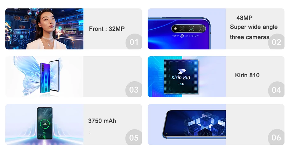 Honor 20 S мобильный телефон honor 20 S 6,26 дюймов Восьмиядерный Android 9,0 отпечаток пальца ID GPU Turbo 3,0 Google play 20 Вт Быстрая зарядка