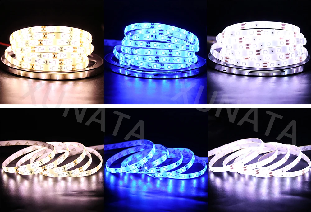 5050 RGB Светодиодные ленты 2835 RGB светодиодный полосы света DC 12V 60 светодиодный s/m Водонепроницаемый гибкие светодиодные ленты светодиодный светильник для внутренней декорации 5 м