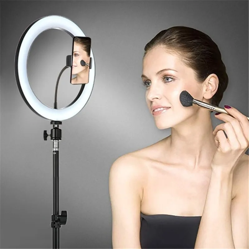 26cm Photography YouTube Video LED Selfie 3style Lighting Dimmable Ring Light Phone Lamp With Tripod Fill | Электроника