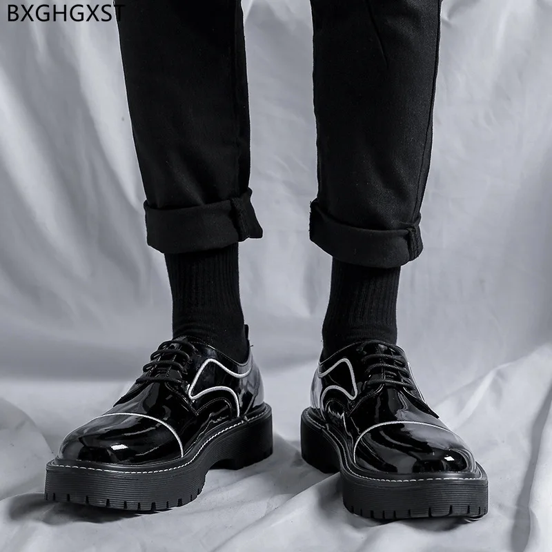 

Casual Business Shoes Men White Patent Leather Shoes for Men Office 2023 Black Dress Shoes for M E N Zapatos De Hombre Chaussure