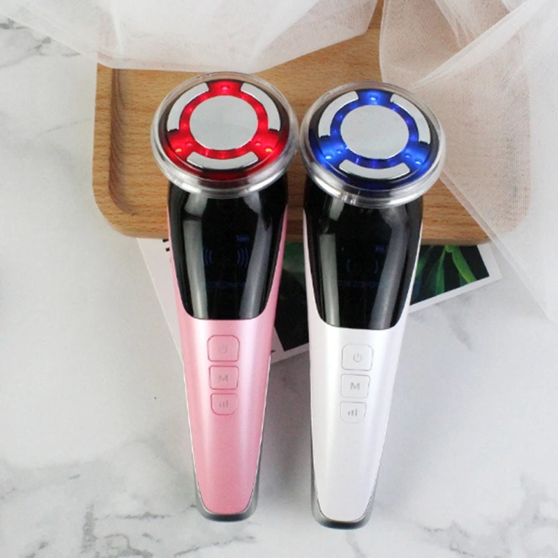 

4 In 1 EMS Micro Electric Facial Massager 6 LED Color Light Vibration Face Lifting Deep Cleansing Remove Makeup Therapy Beauty I
