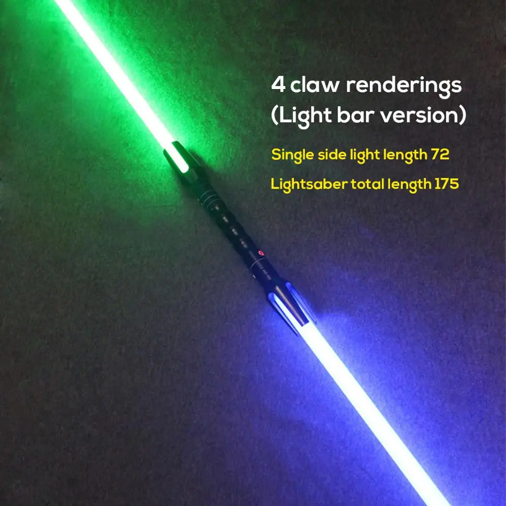 Световой меч pqbd реквизит двухсторонний со звуковым эффектом лазерный мигающий