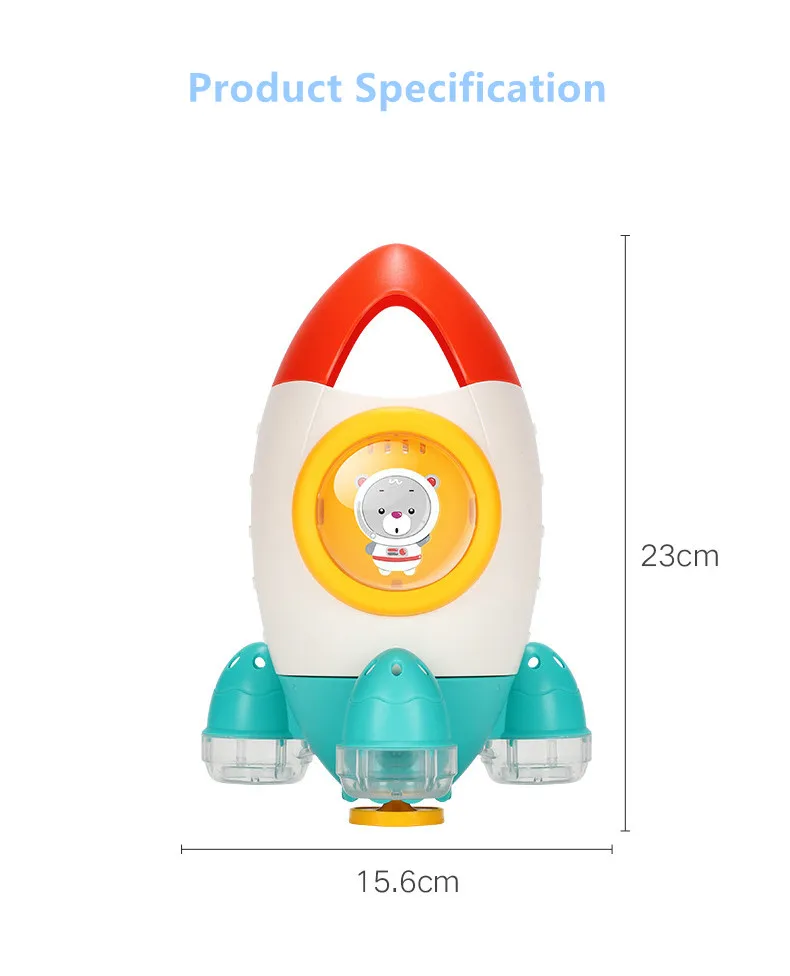 Детская Ванная комната для купания вода игрушка ракета спрей вращающаяся