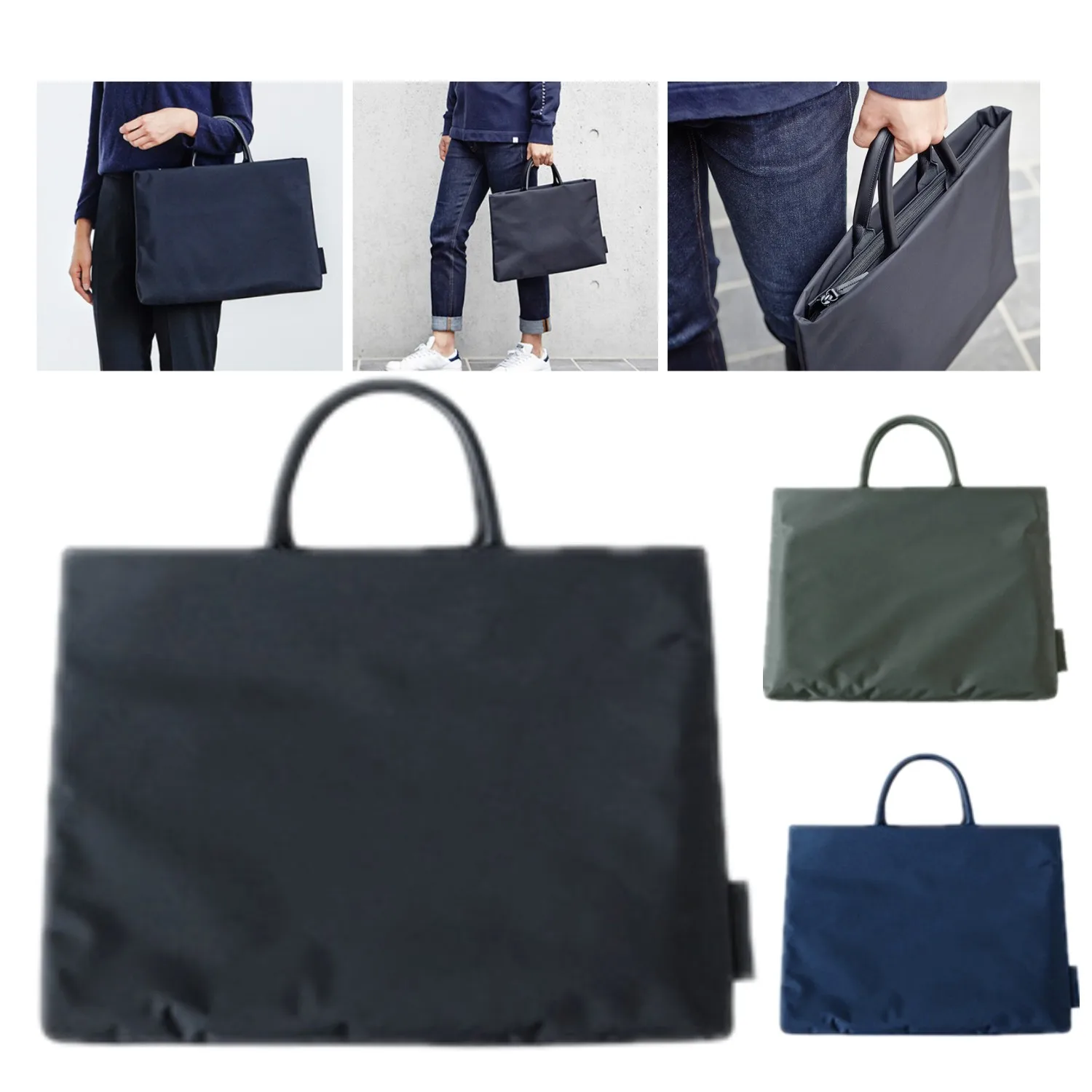 

Waterproof Nylon Laptop Bag Woman Men Tote Sac Briefcase Laptop Bag 13.3" 14" 15.6" Inch Case Cell Phone Document Business
