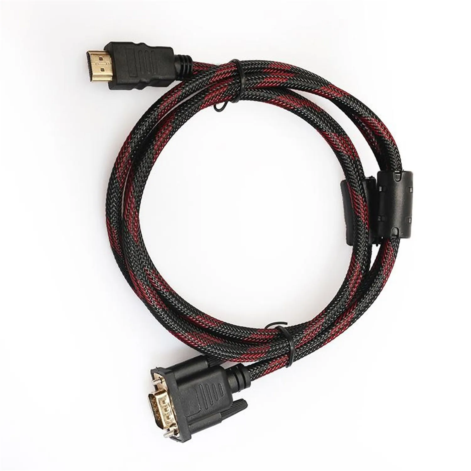 Male To 15 Pin VGA Cable 1.5M HDMI To15 Converter Adapter Nylon Braided For HD TV Computer | Электроника