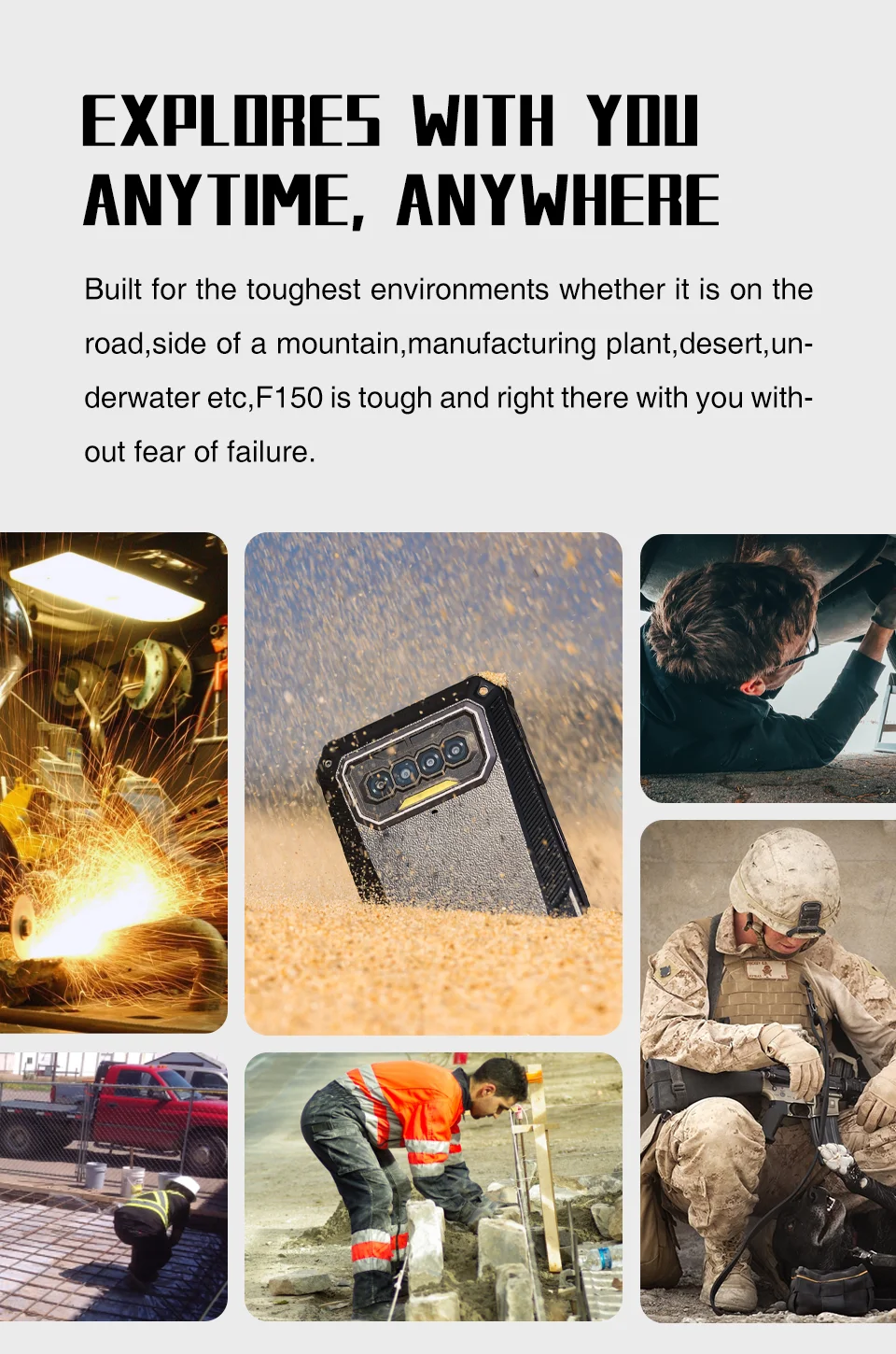 F150 B2021IP68/69K Rugged SmartPhone 6GB+64GB 8000mAh Octa Core Mobile Phone NFC 5.86'' HD+ MediaTek Helio G25 13MP Camera Phone cheap t mobile android phones